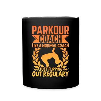 Parkour Freerunning Traceur - Tasse einfarbig - Schwarz - Vorne