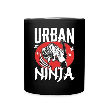 Parkour Freerunning Traceur - Tasse einfarbig - Schwarz - Vorne