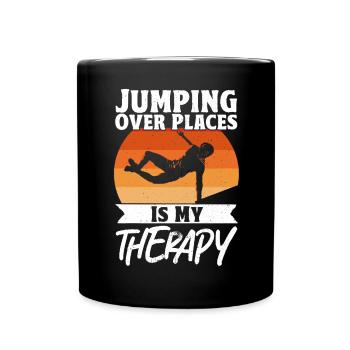 Parkour Freerunning Traceur - Tasse einfarbig - Schwarz - Vorne