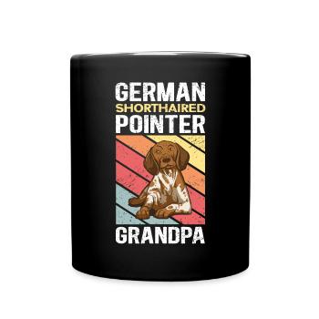 Cadeau allemand de propriétaire de chien de grand-père à poil court - Mug uni - noir - Devant