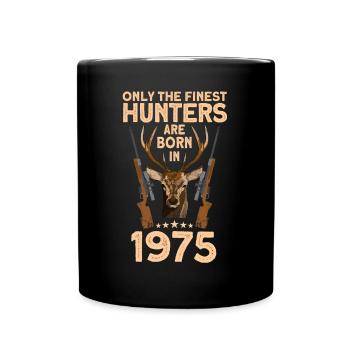 Jäger 47. Geburtstag Hirsch Jagen Geschenk - Tasse einfarbig - Schwarz - Vorne