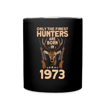 Jäger 49. Geburtstag Hirsch Jagen Geschenk - Tasse einfarbig - Schwarz - Vorne