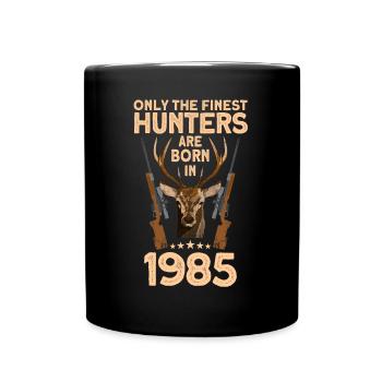 Jäger 37. Geburtstag Hirsch Jagen Geschenk - Tasse einfarbig - Schwarz - Vorne
