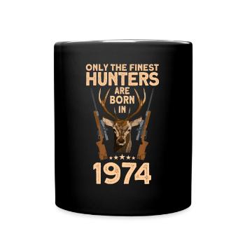 Jäger 48. Geburtstag Hirsch Jagen Geschenk - Tasse einfarbig - Schwarz - Vorne