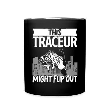 Parkour Freerunning Traceur - Tasse einfarbig - Schwarz - Vorne