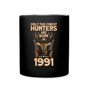 Jäger 31. Geburtstag Hirsch Jagen Geschenk - Tasse einfarbig - Schwarz - Vorne
