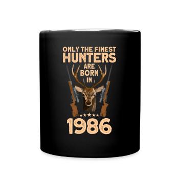 Jäger 36. Geburtstag Hirsch Jagen Geschenk - Tasse einfarbig - Schwarz - Vorne