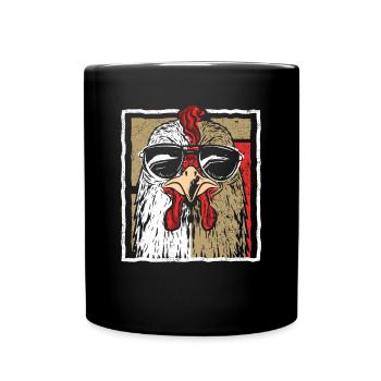 Chicken Mom Papa - Gardien de poulet - Mug uni - noir - Devant