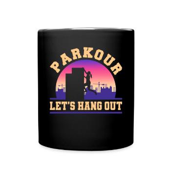 Parkour Freerunning Traceur - Tasse einfarbig - Schwarz - Vorne