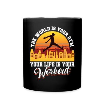 Parkour Freerunning Traceur - Tasse einfarbig - Schwarz - Vorne