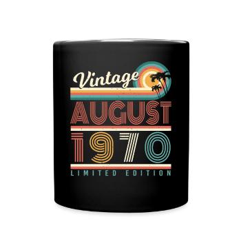 August 1970 Retro - Full Colour Mug - black - Front