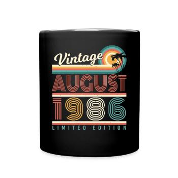 Geboren Im August 1986 - Tasse einfarbig - Schwarz - Vorne