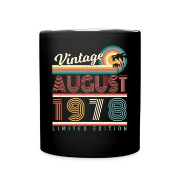 Salutations d’anniversaire 1978 Août - Mug uni - noir - Devant