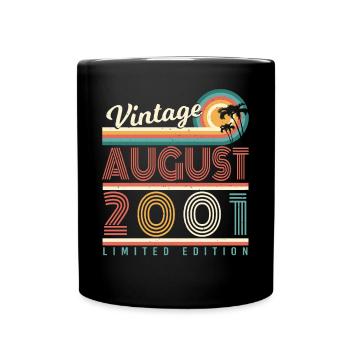 Mois de naissance Août 2001 - Mug uni - noir - Devant
