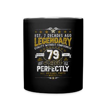 Vintage Legendary - Aged perfectly 79. Geburtstag - Tasse einfarbig - Schwarz - Vorne