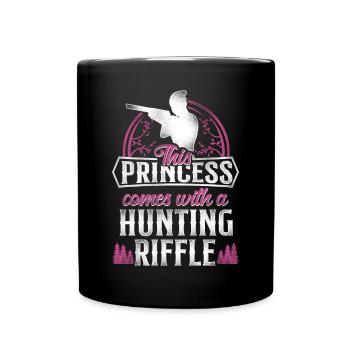 Buck Deer Hunting Hunter Girl - Full Colour Mug - black - Front