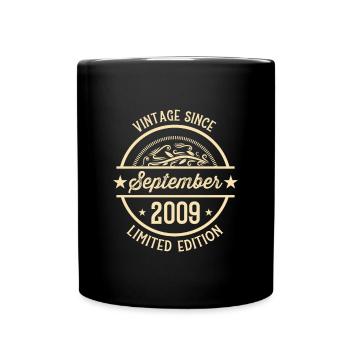 Birthday Vintage since September 2009 - Full Colour Mug - black - Front