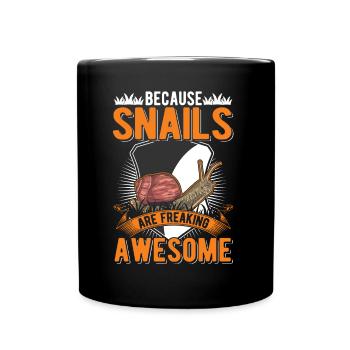 Parce que les escargots sont des escargots géniaux - Mug uni - noir - Devant
