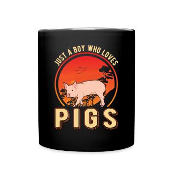 Pigs Young pig farmers - Full Colour Mug - black - Front