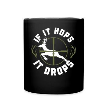 Buck Deer Hunting Hunter Vintage - Mug uni - noir - Devant