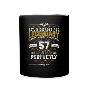 Vintage Légendaire - Vieilli parfaitement 57ème anniversaire - Mug uni - noir - Devant