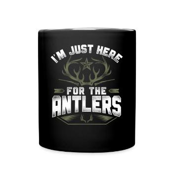 Buck Deer Hunting Hunter Vintage - Mug uni - noir - Devant