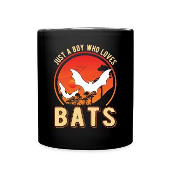 Just a Boy who loves Bats Bat - Full Colour Mug - black - Front