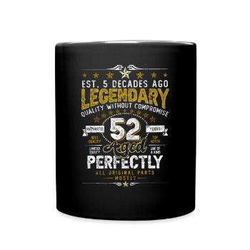 Vintage Légendaire - Vieilli parfaitement 52ème anniversaire - Mug uni - noir - Devant