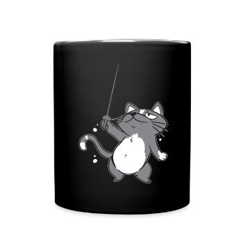 Funny animal fencing, sports humor for a - Full Colour Mug - black - Front