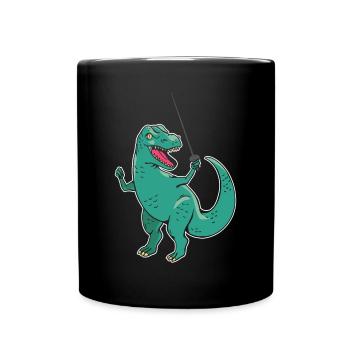 Funny dinosaur fencing humor for a Trex - Full Colour Mug - black - Front