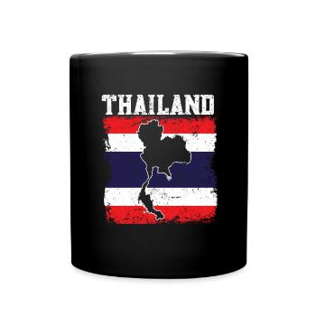 Thailand - Tasse einfarbig - Schwarz - Vorne