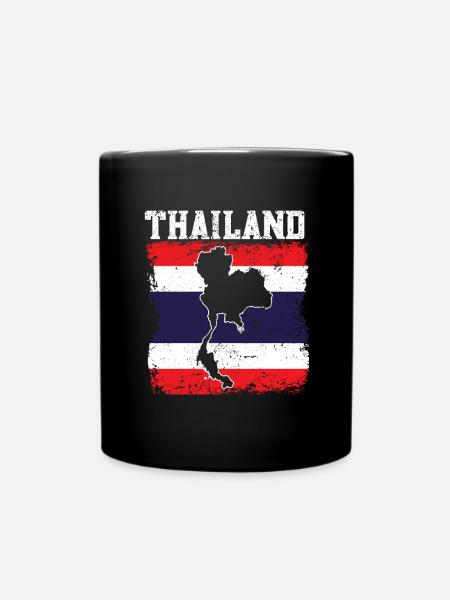 Thailand - Tasse einfarbig - Schwarz