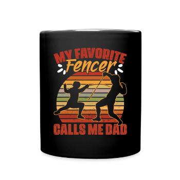 My funny favorite sword fighting humor for - Full Colour Mug - black - Front