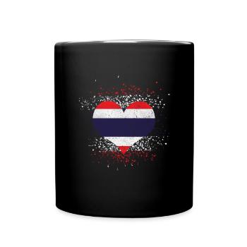 Thailand - Tasse einfarbig - Schwarz - Vorne