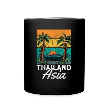 Thailand - Tasse einfarbig - Schwarz - Vorne