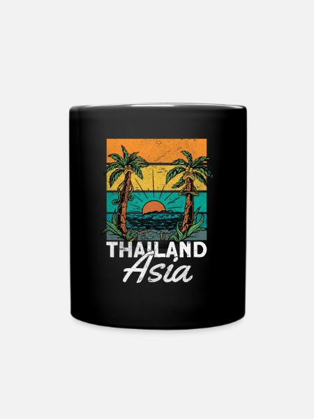 Thailand - Tasse einfarbig - Schwarz