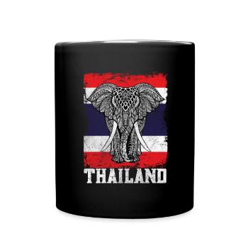 Thailand - Tasse einfarbig - Schwarz - Vorne