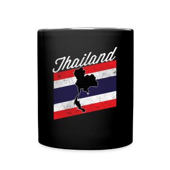 Thailand - Tasse einfarbig - Schwarz - Vorne