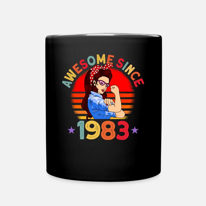 Awesome since 1983 Frauen 39. Geburtstag Geschenk - Tasse einfarbig - Schwarz