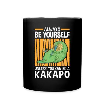 Be a Kakapo flightless parrot - Full Colour Mug - black - Front