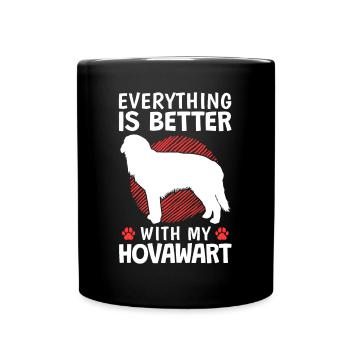 Everything better with Hovawart German farmer dog - Full Colour Mug - black - Front