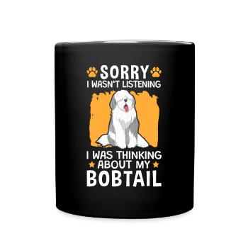 Old English Shepherd thought of Bobtail - Full Colour Mug - black - Front