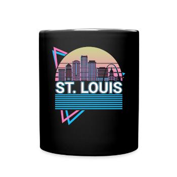 St Louis City Skyline Cityscape Rétro - Mug uni - noir - Devant