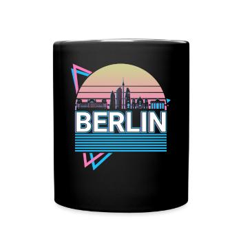 Berlin City Skyline Cityscape Rétro - Mug uni - noir - Devant