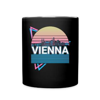 Vienne City Skyline Cityscape Rétro - Mug uni - noir - Devant
