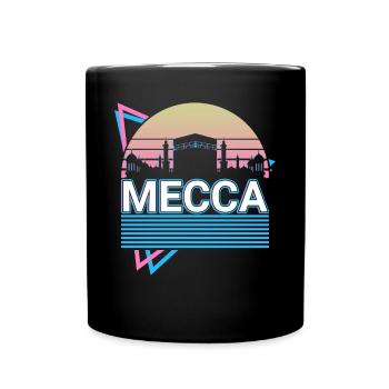 Mekka Stadt Skyline Stadtbild Retro - Tasse einfarbig - Schwarz - Vorne