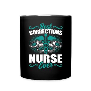 The Best Nurse in prison - Full Colour Mug - black - Front