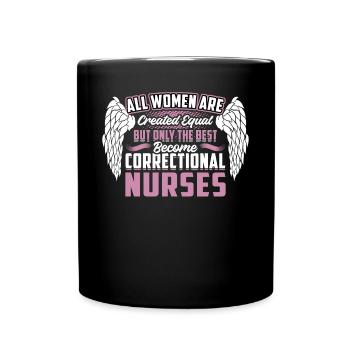 Seules les meilleures deviennent infirmières - Mug uni - noir - Devant
