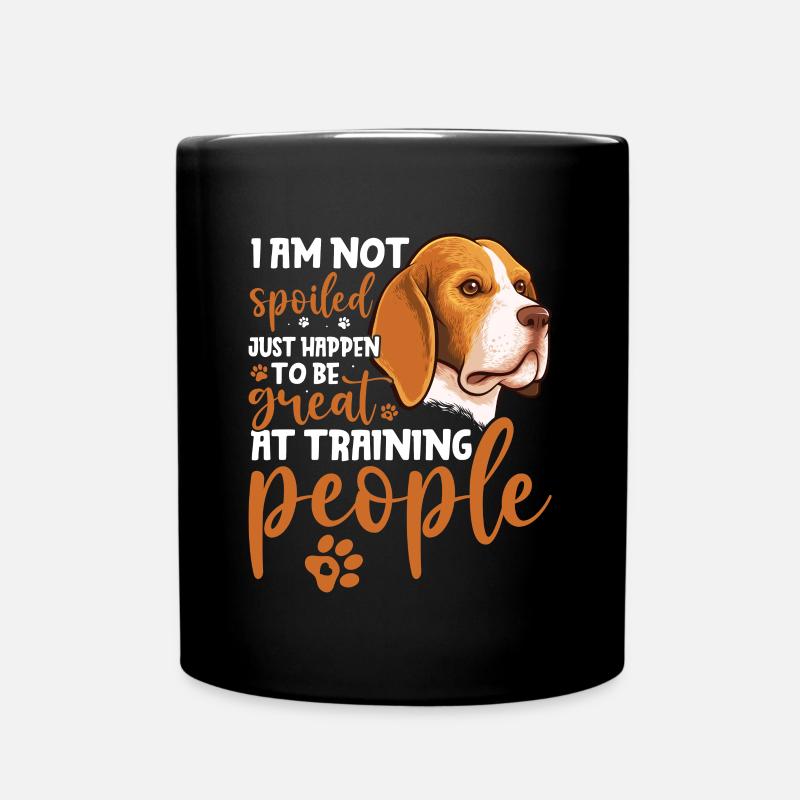 Beagle Je ne suis pas gâté drôle propriétaires de chiens - Mug uni - noir