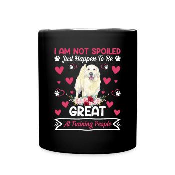 Golden Retriever Je ne suis pas gâté plus drôle - Mug uni - noir - Devant